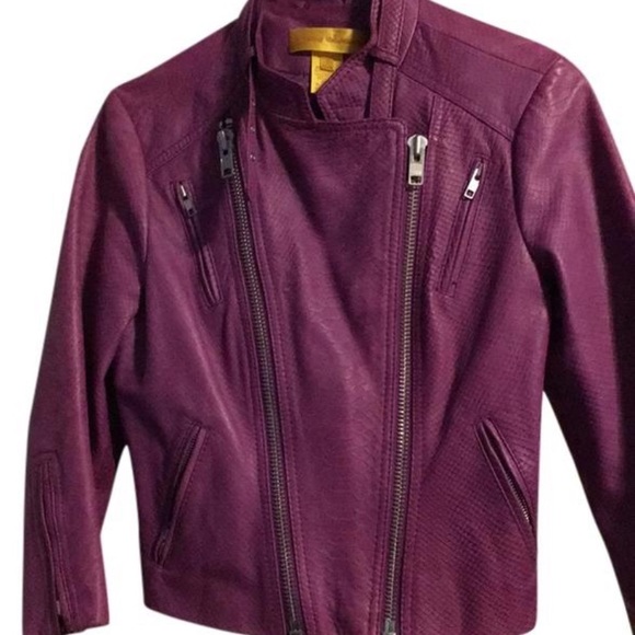 Leather Biker 3/4 Sleeve Jacket - Picture 1 of 10